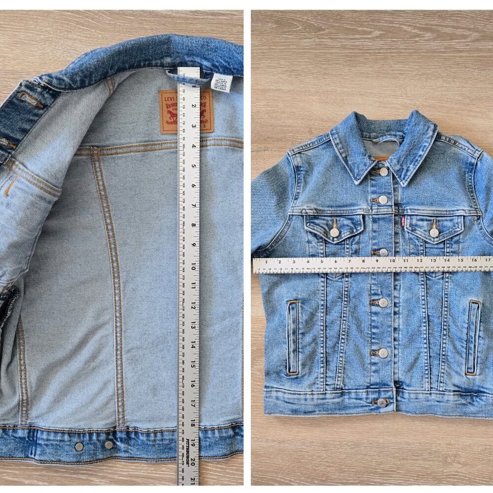 Levi’s Original Trucker Jacket Women’s Small – Classic Stretch Denim, Light Wash - Picture 14 of 17